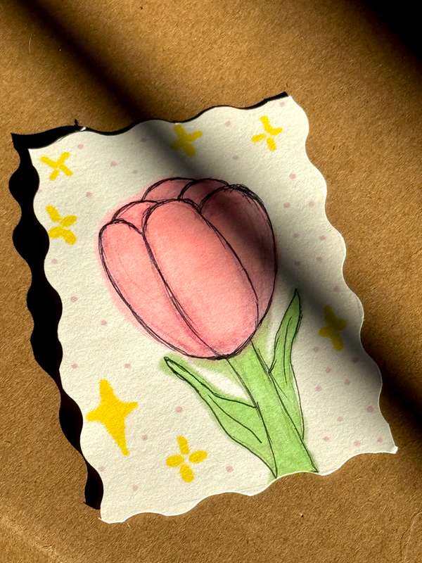 tulips catch my eyes- first ACEO aceo art card