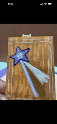 Purple Fairy Wand aceo art card thumbnail 1