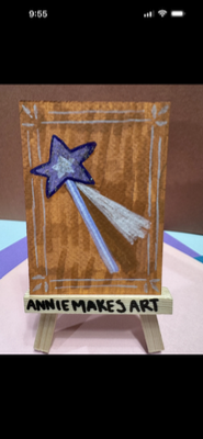 Purple Fairy Wand aceo art card thumbnail 4