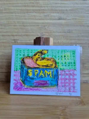 Spam Ham aceo art card thumbnail 2