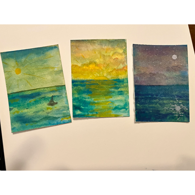 Yesterday aceo art card thumbnail 2