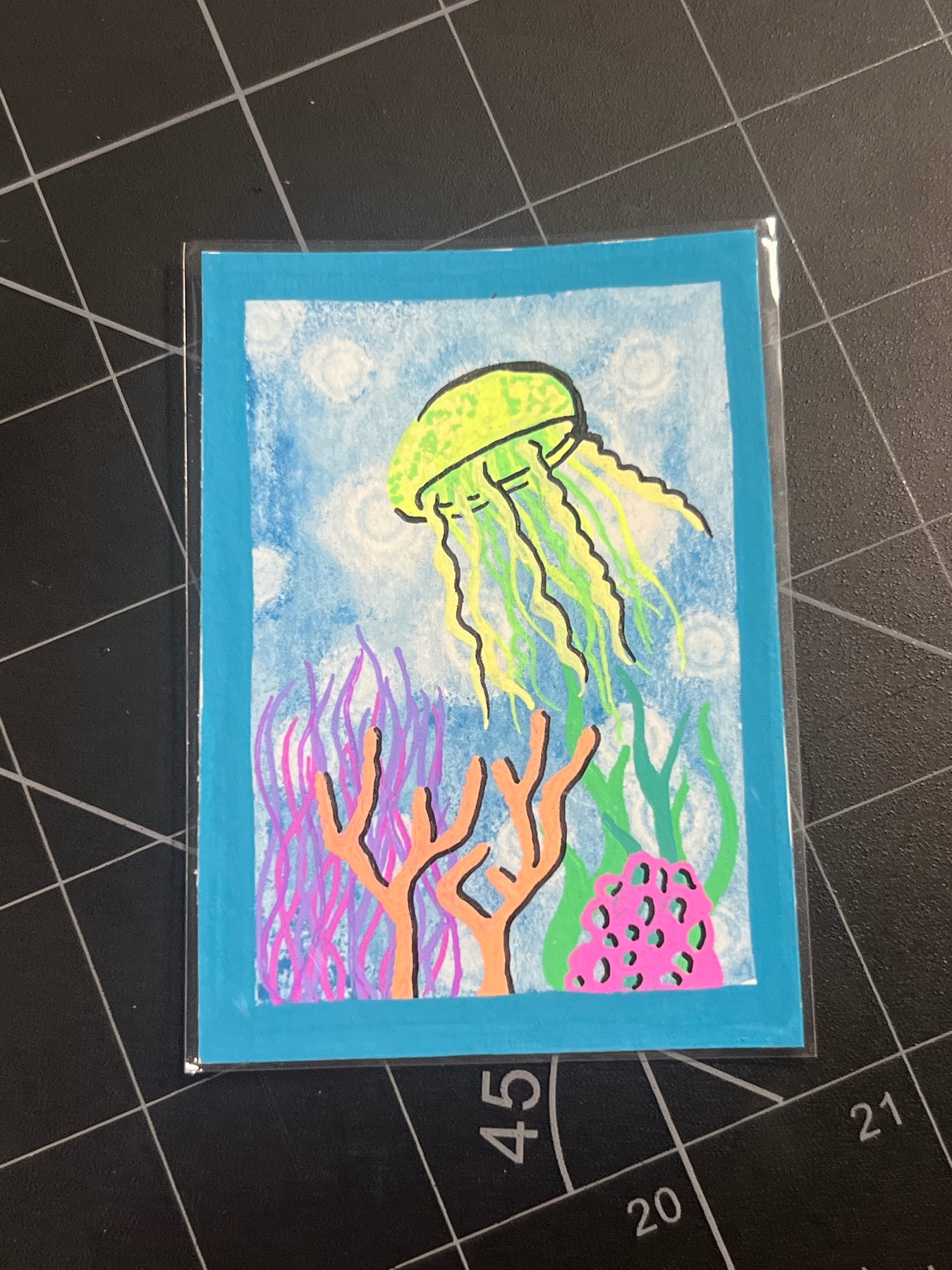 Jellyfish aceo art card