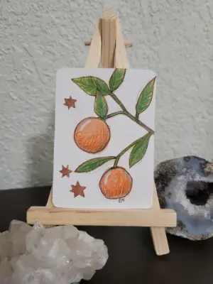 Tranquil Oranges 🍊 aceo art card thumbnail 1