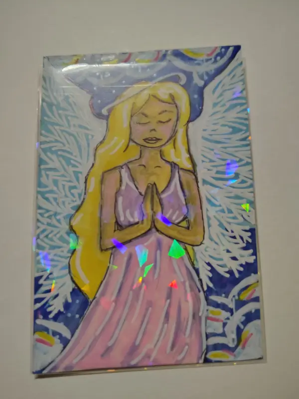 Violet angel ninthhouseoracle aceo art card