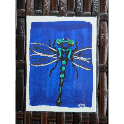Cobra Clubtail Dragonfly aceo art card thumbnail 2