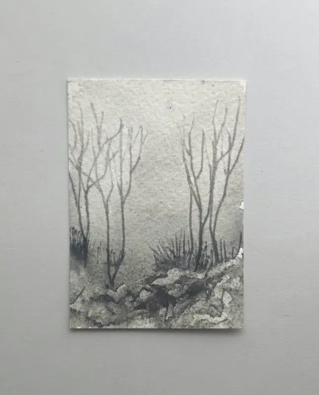 Winter Mood aceo art card