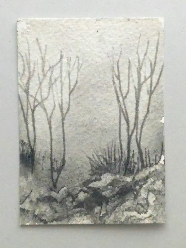 Winter Mood aceo art card