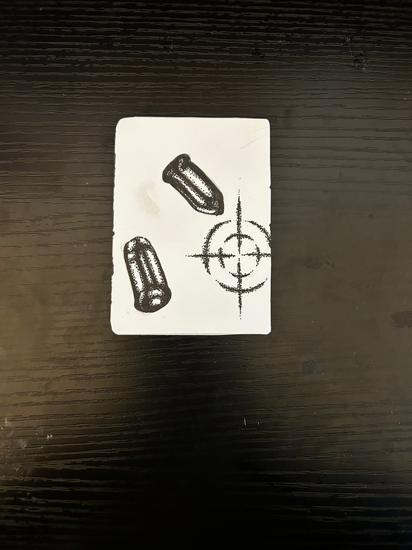 Bullets aceo art card