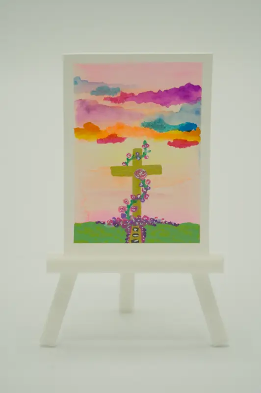 The cross aceo art card