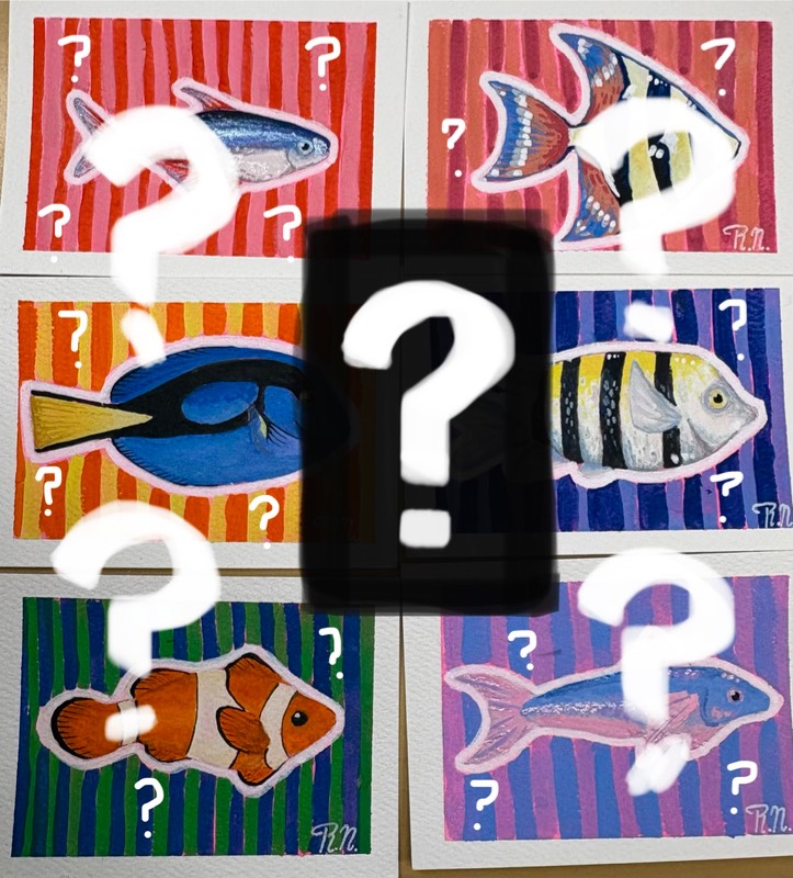 Mystery Fish 1/6 aceo art card