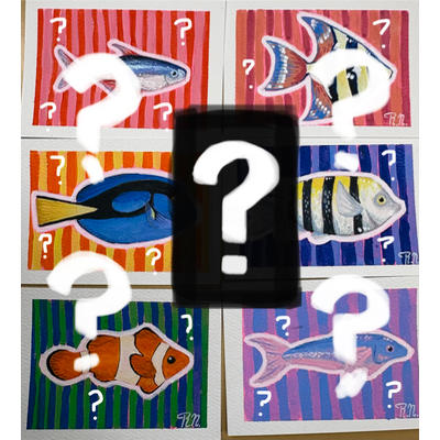 Mystery Fish 1/6 aceo art card thumbnail 1