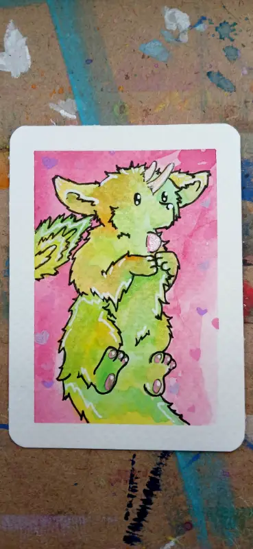 Sweet Pea aceo art card