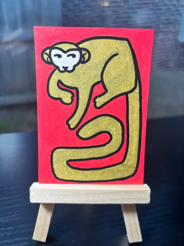Year of the Monkey - 3 of 12 aceo art card
