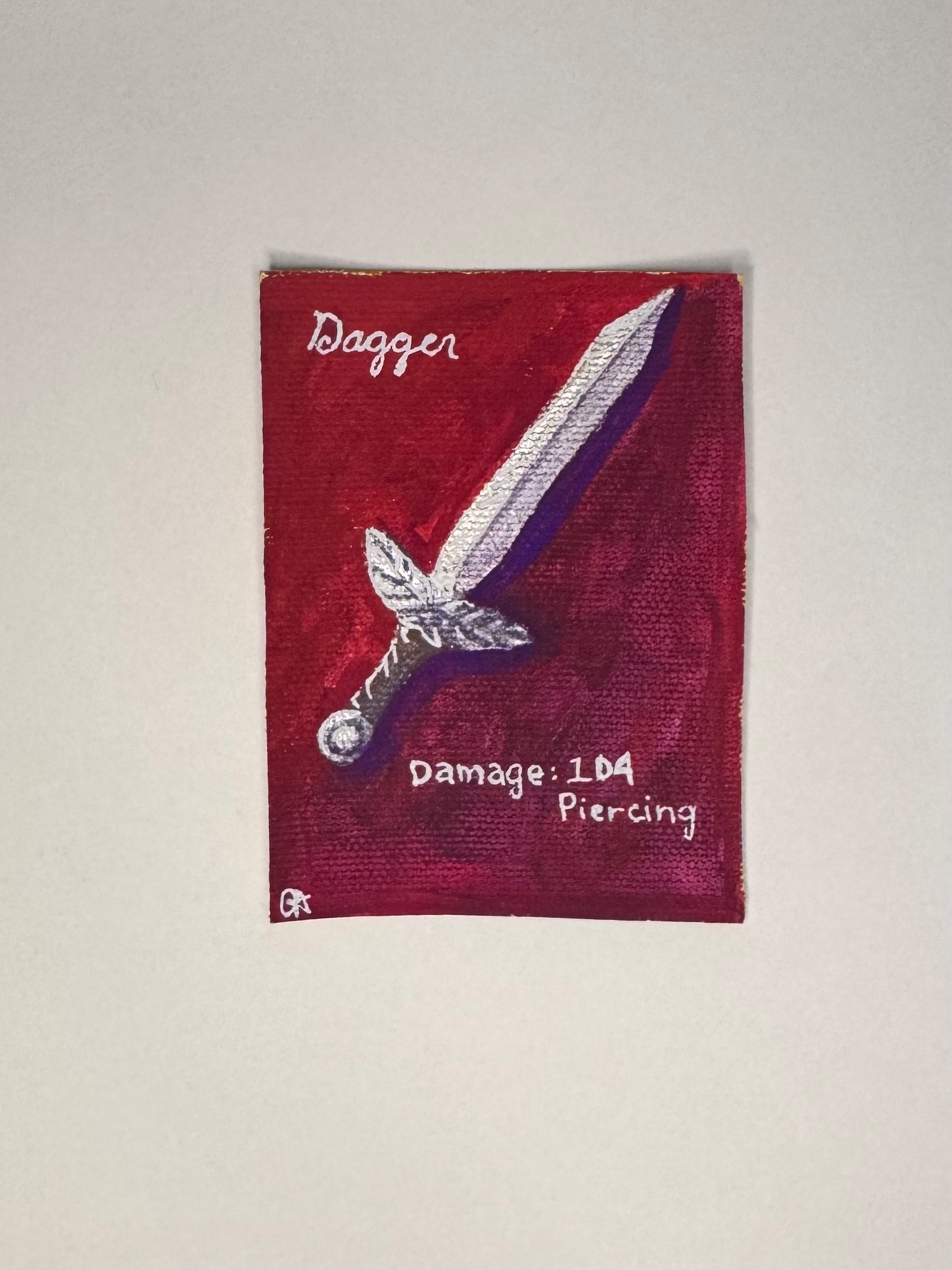Dagger aceo art card