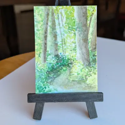 Foliage aceo art card thumbnail 1