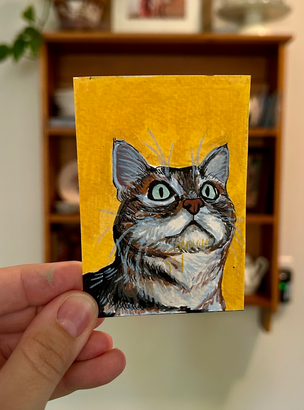 The Golden Gal aceo art card