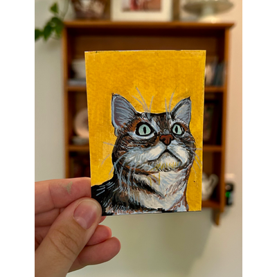 The Golden Gal aceo art card thumbnail 1