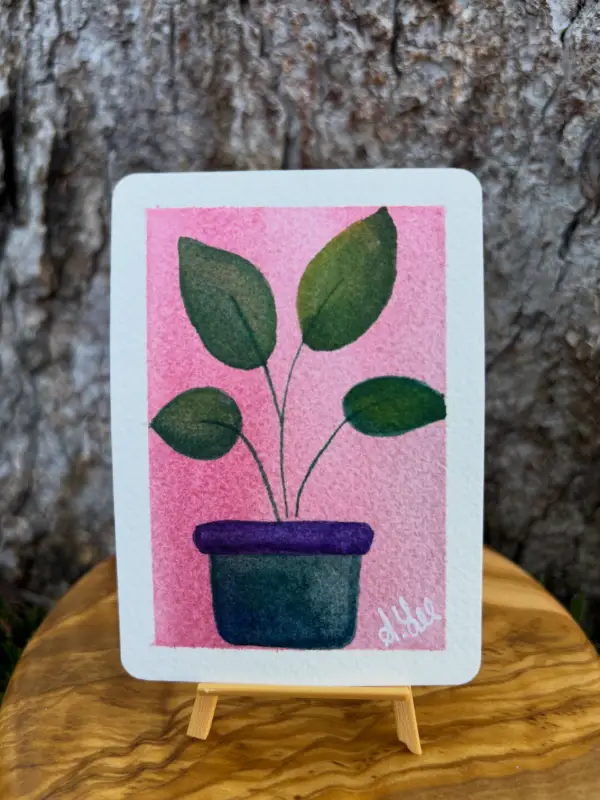 House Plant VI : Series II aceo art card