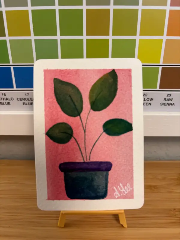 House Plant VI : Series II aceo art card