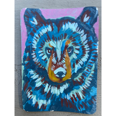 Black Bear aceo art card thumbnail 2