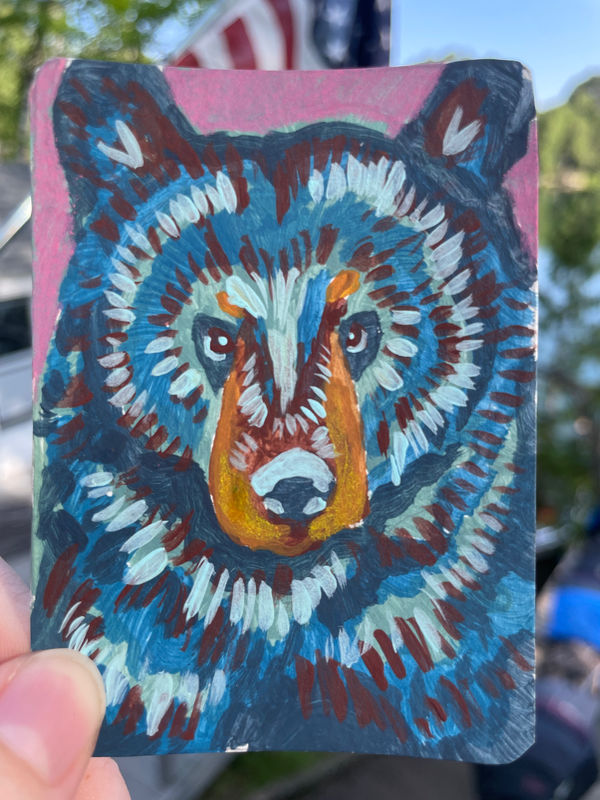 Black Bear aceo art card