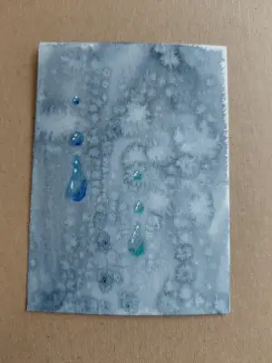 Rain drops aceo art card thumbnail 2