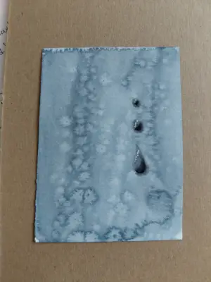 Rain drops aceo art card thumbnail 1