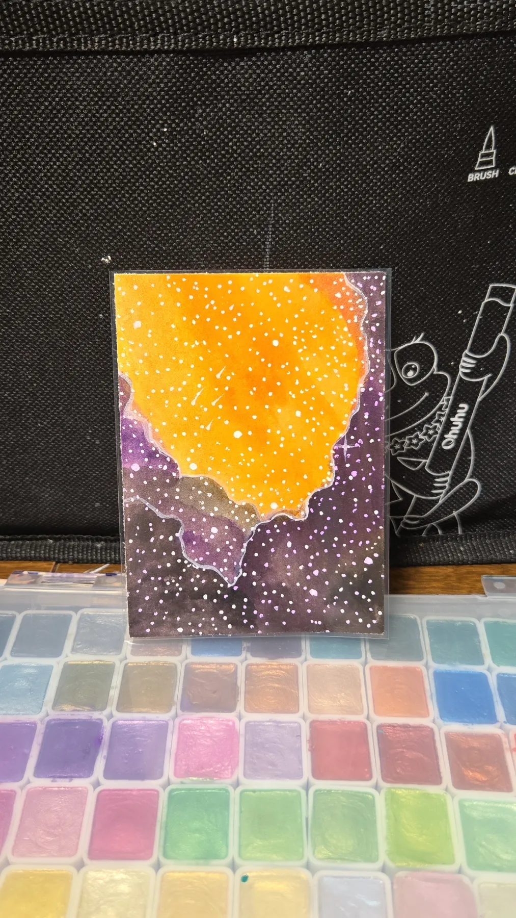 Purple Nebula aceo art card