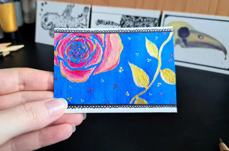 Enchanter's Curtain aceo art card