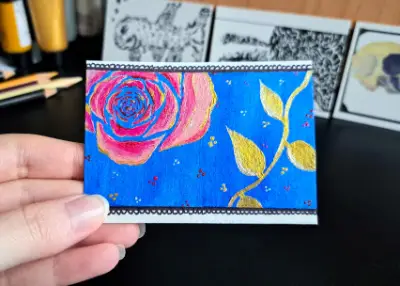 Enchanter's Curtain aceo art card thumbnail 2