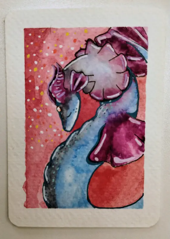 Red Sea ⛵ aceo art card