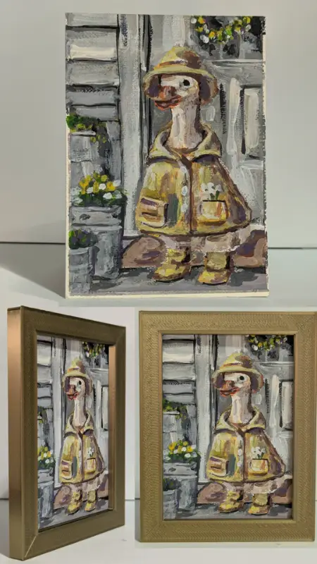 Gander Tries Something New aceo art card