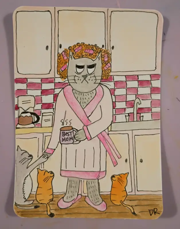 Best Mom Ever aceo art card