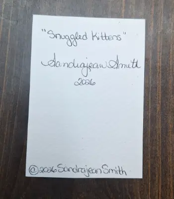 "Snuggled Kittens" aceo art card thumbnail 3