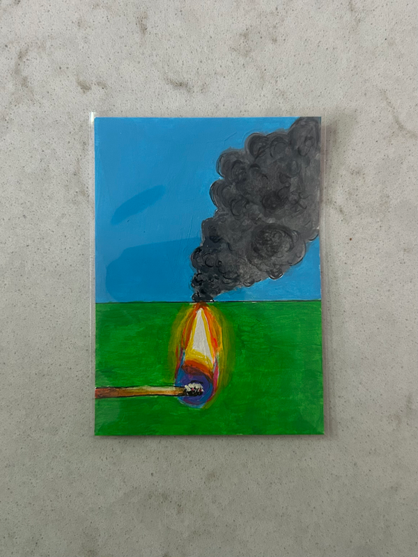 Smoke on the Horizon aceo art card