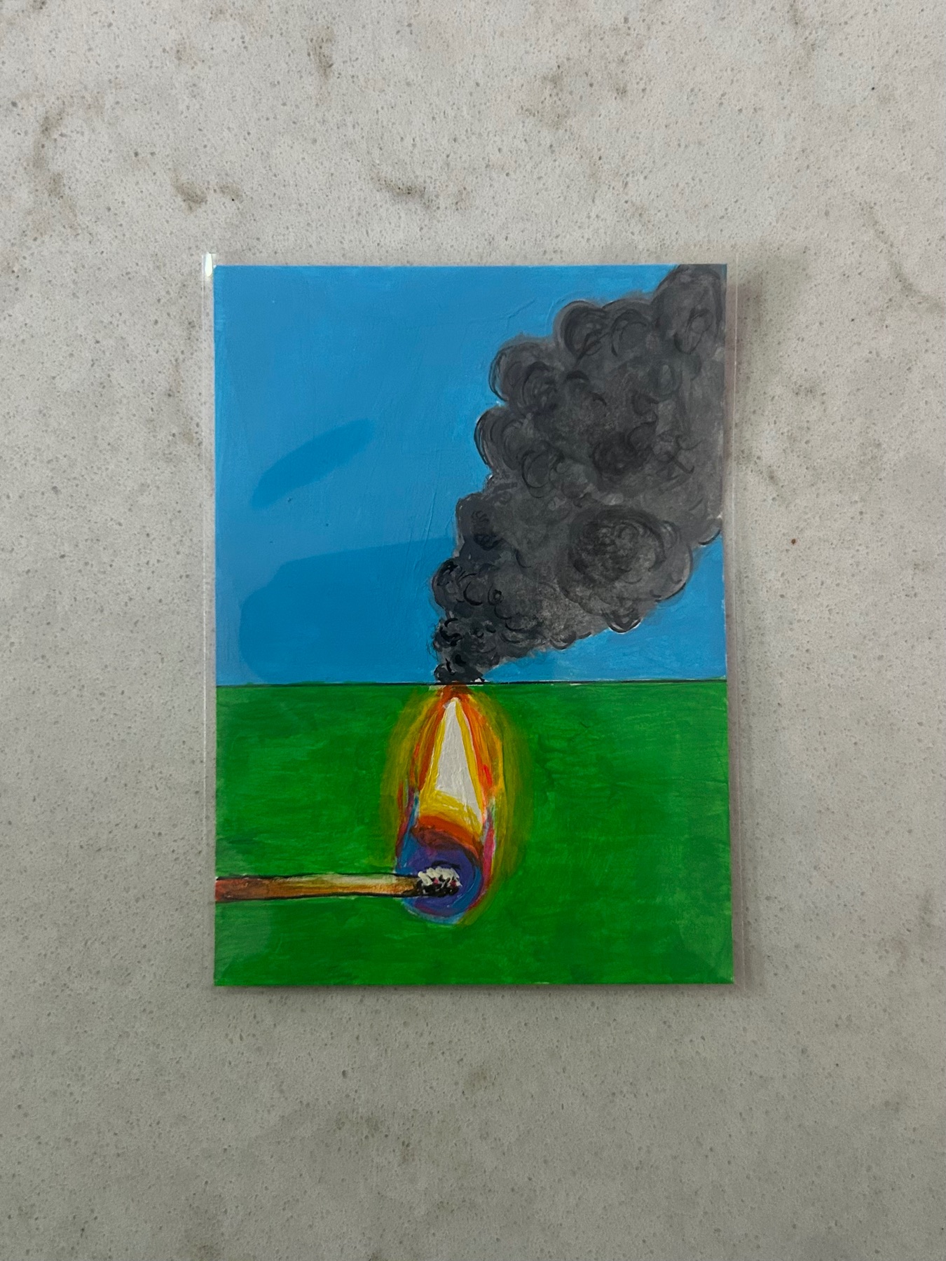Smoke on the Horizon aceo art card