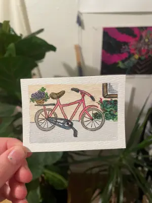 A decrepit Euro Bike aceo art card thumbnail 2