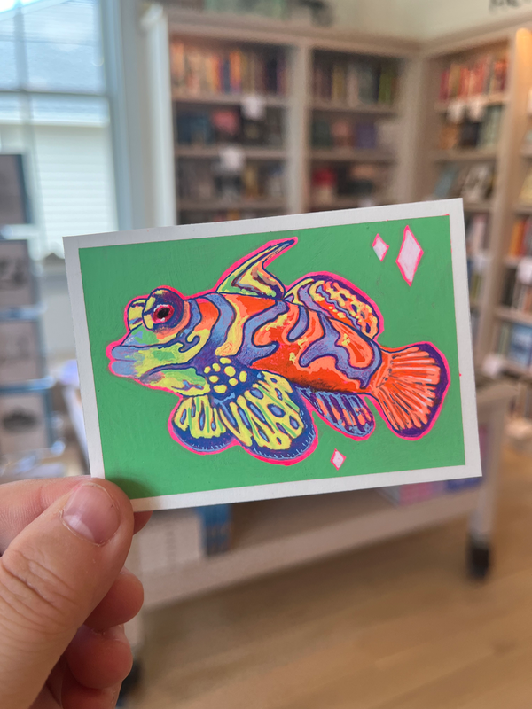 Mandarin Fish aceo art card