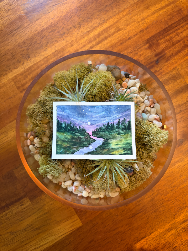River Nocturne aceo art card