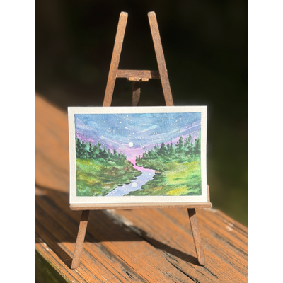 River Nocturne aceo art card thumbnail 2
