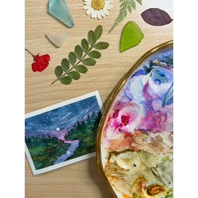 River Nocturne aceo art card thumbnail 2
