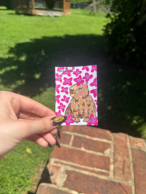 Capybara: Violet aceo art card thumbnail 2