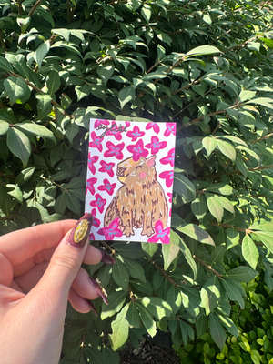 Capybara: Violet aceo art card thumbnail 3