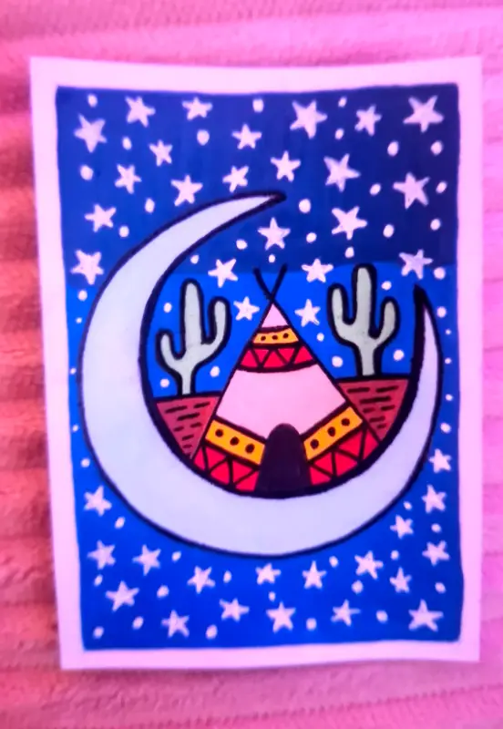 Desert Nights aceo art card