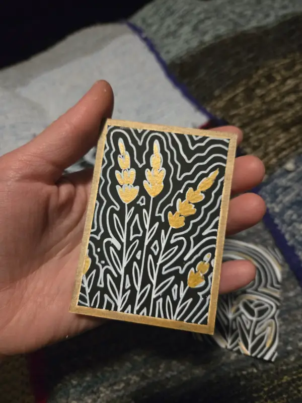 Lavender aceo art card