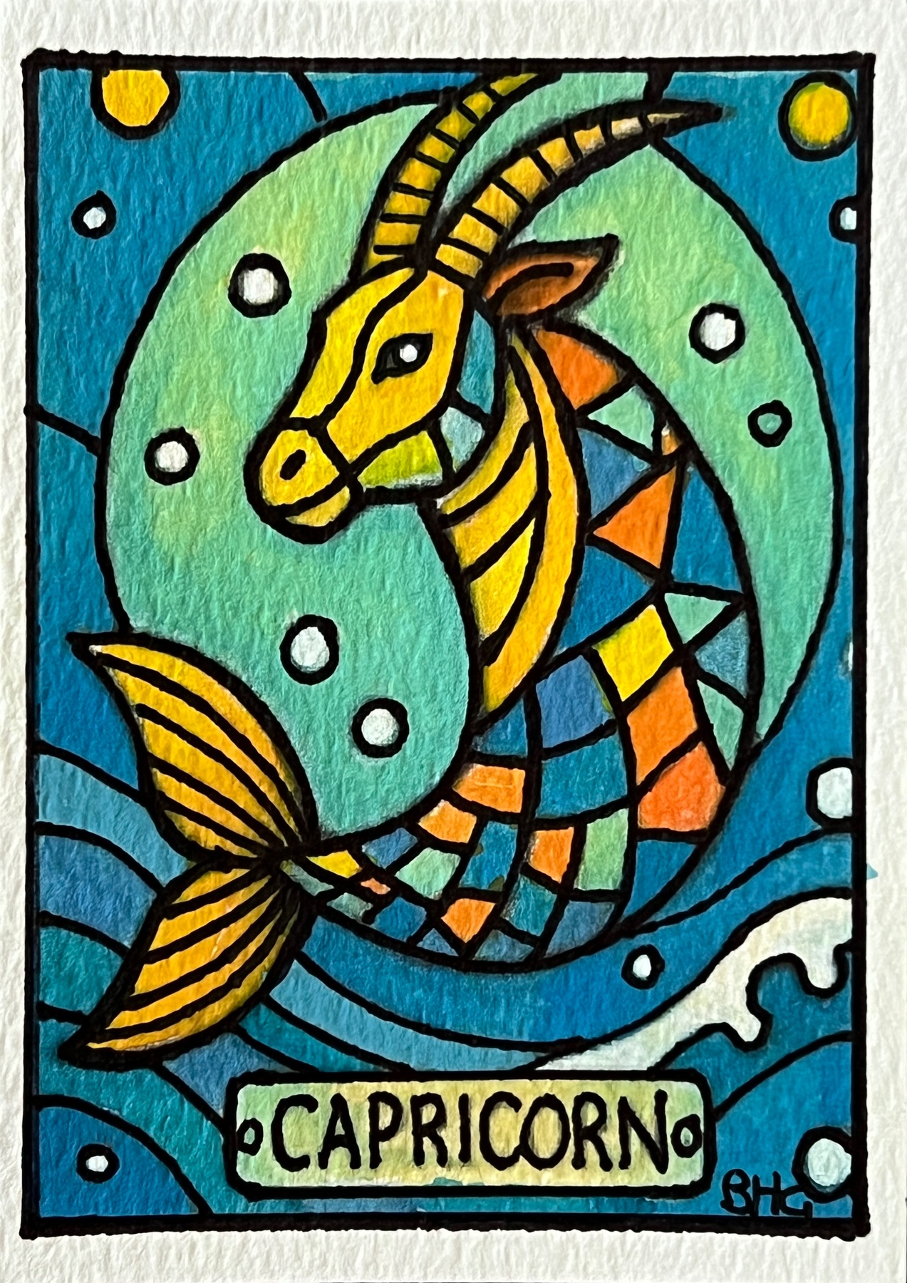 Capricorn aceo art card