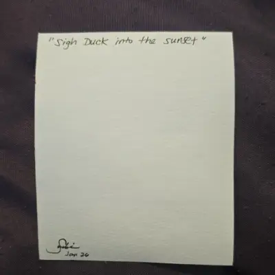 Sigh Duck into the Sunset aceo art card thumbnail 2