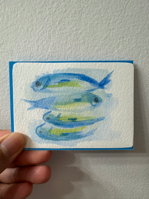 Sardine Group aceo art card thumbnail 2