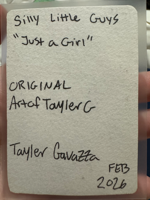 Just a Girl aceo art card thumbnail 2