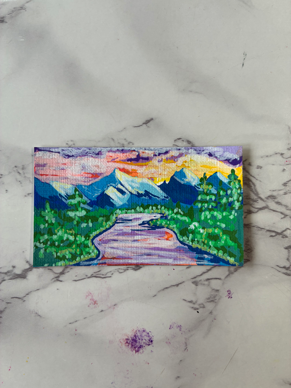 Mountain Side aceo art card